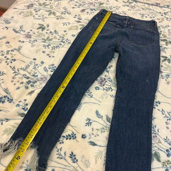 L’AGENCE Distressed Hi Line Rise Light Blue Women's Skinny Jeans Size 25